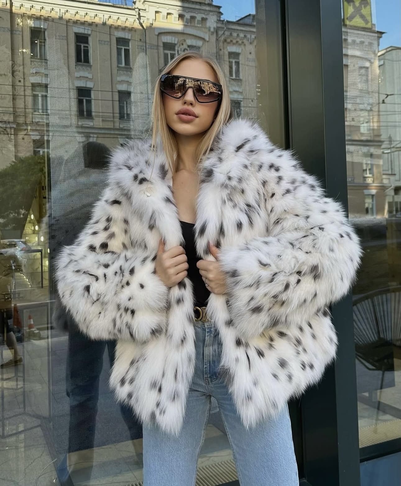 Шуба real fur fox
